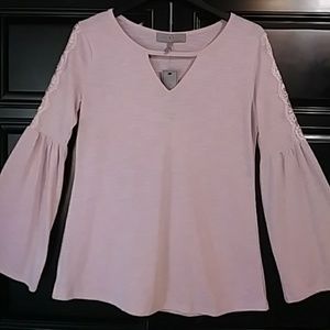 New lavender bell sleeve top